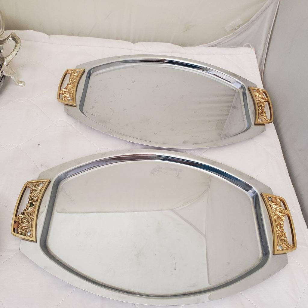 Vintage Silverplate Gravy Serving Boat Tray Dish