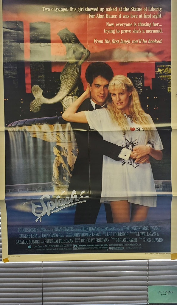 Splash 1994 Movie Poster Tom Hanks Daryl Hannah 