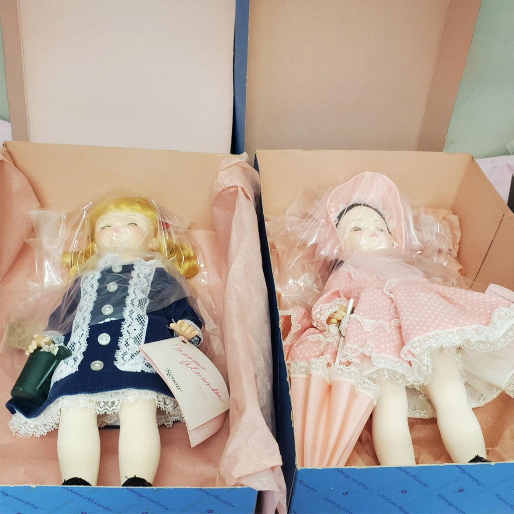 Madame Alexander #1585 Rebecca #1577 Renoir Dolls Set with Box