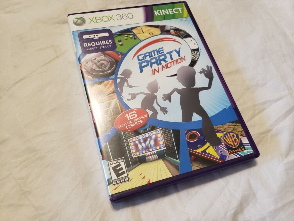 Kinect Game Party In Motion Microsoft Xbox 360 2010 16 Classic Arcade Games