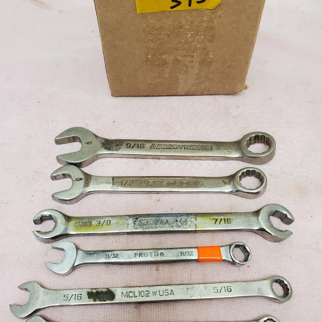 Lot of 12 Assorted Open End Combination Wrench Set LOT-395