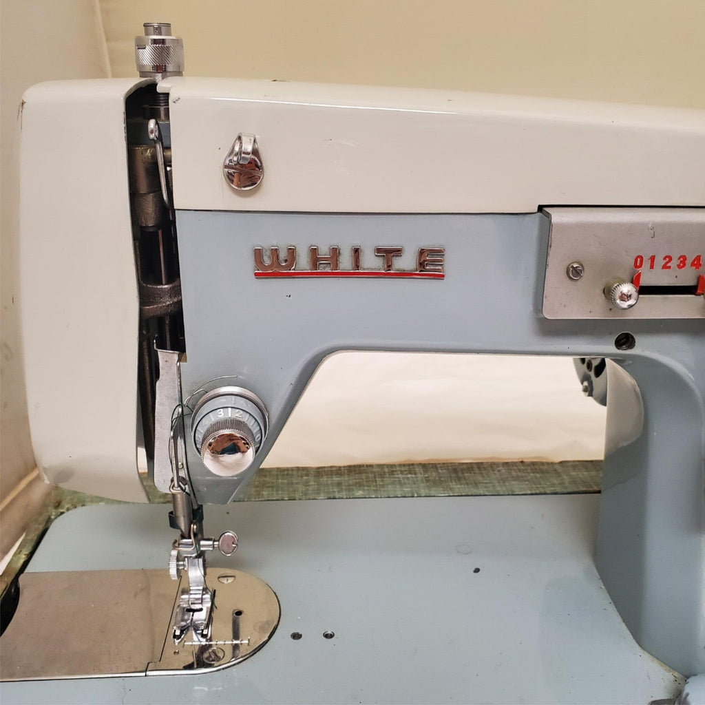 Vintage White Zig Zag Sewing Machine