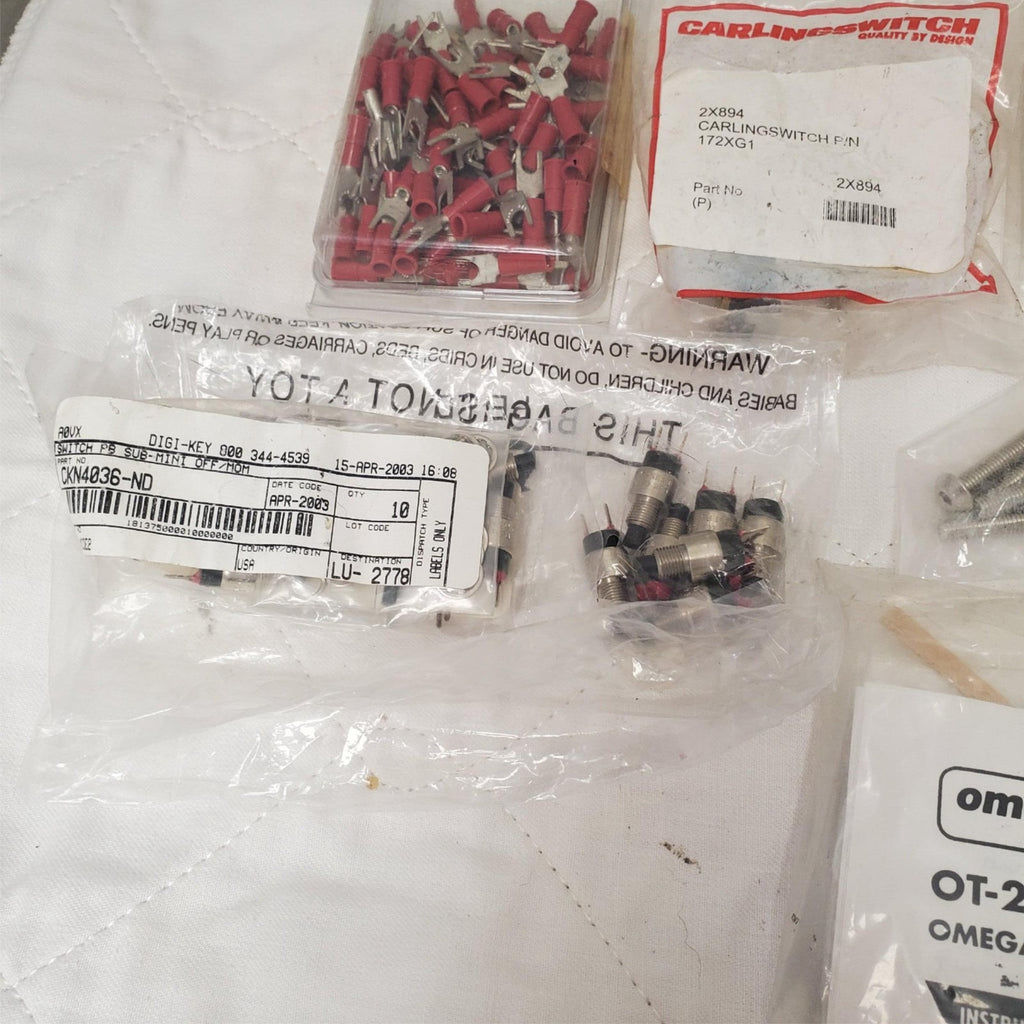 Large Lot of Omron Omega Switches Relays Electronics Parts