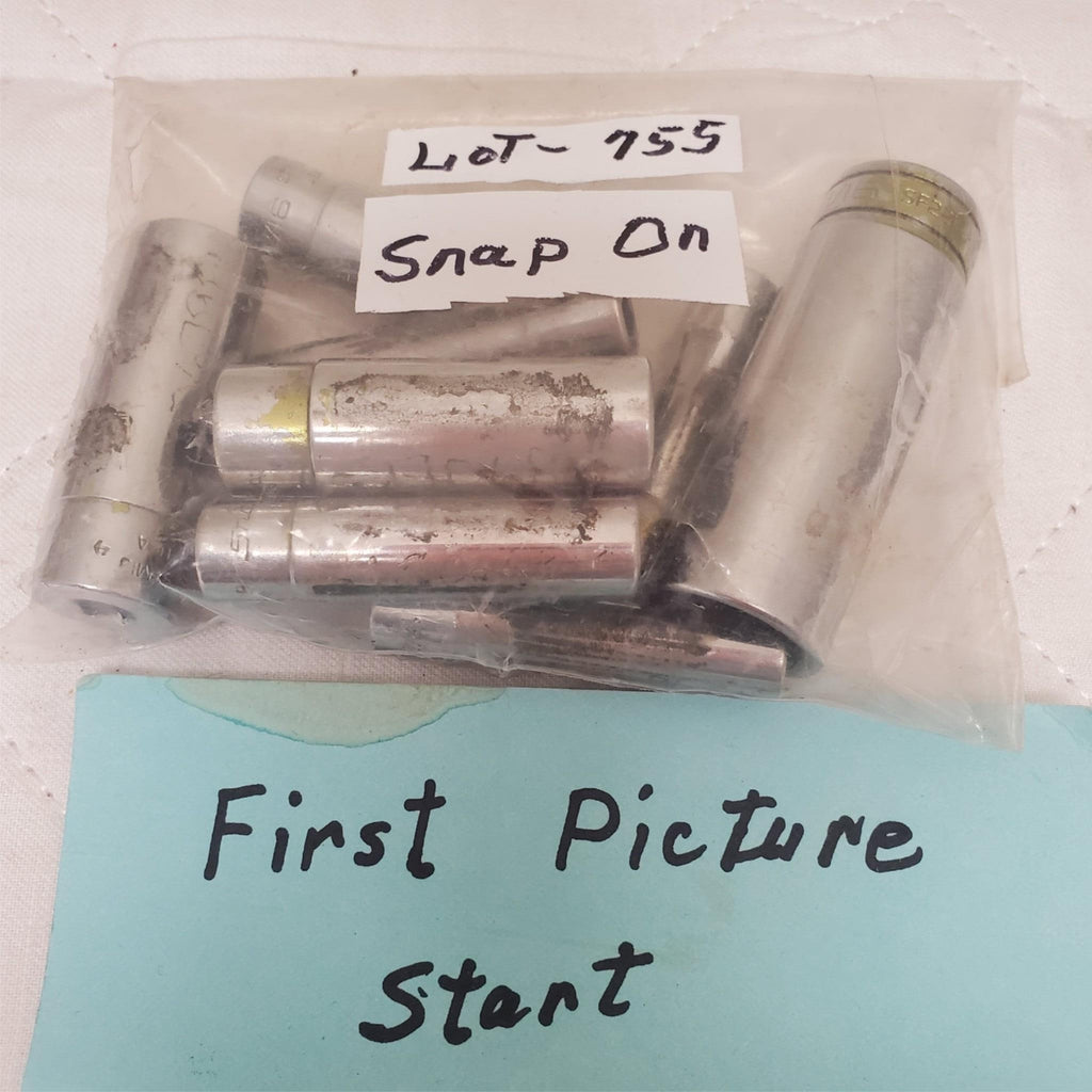 Lot of 9 Snap On Deep Chrome Assorted Socket Set LOT-755