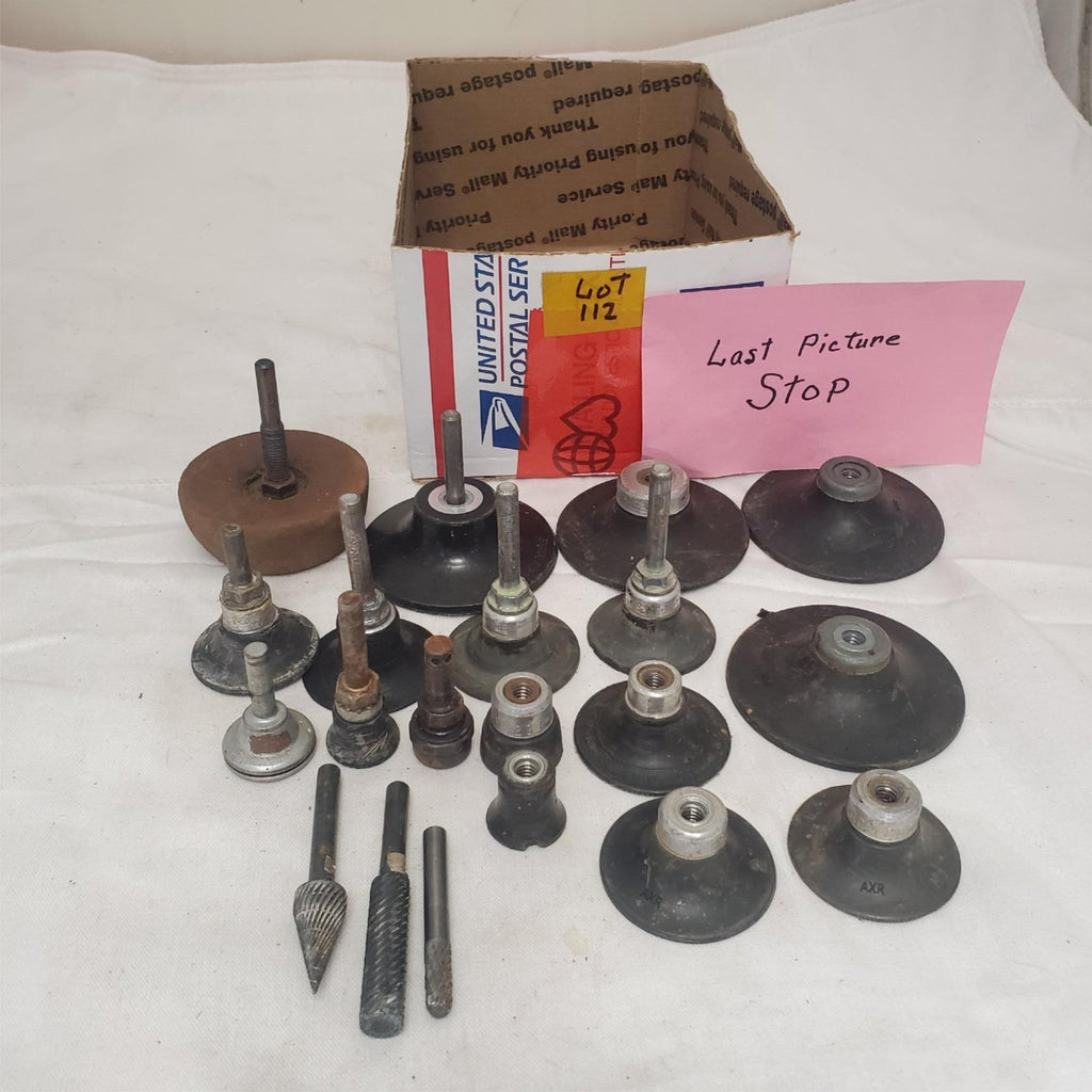 Lot of 20 Assorted Rotary carbide burrs, Backing Pad etc LOT-112