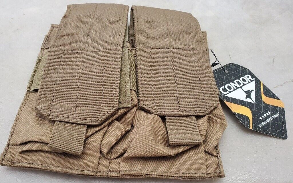Condor Tactical Molle Double Mag Magazine Pouch - Tan MA4-003