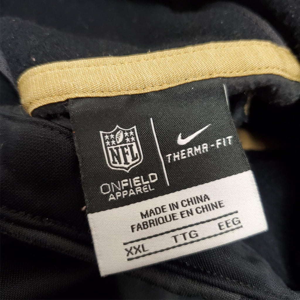 Nike Men's XXL NFL Therma-FIT Black Pullover Hoodie