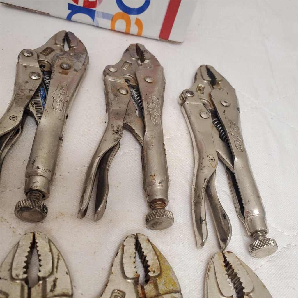 Lot of 8 Assorted Adjustable Locking Pliers Set LOT-798
