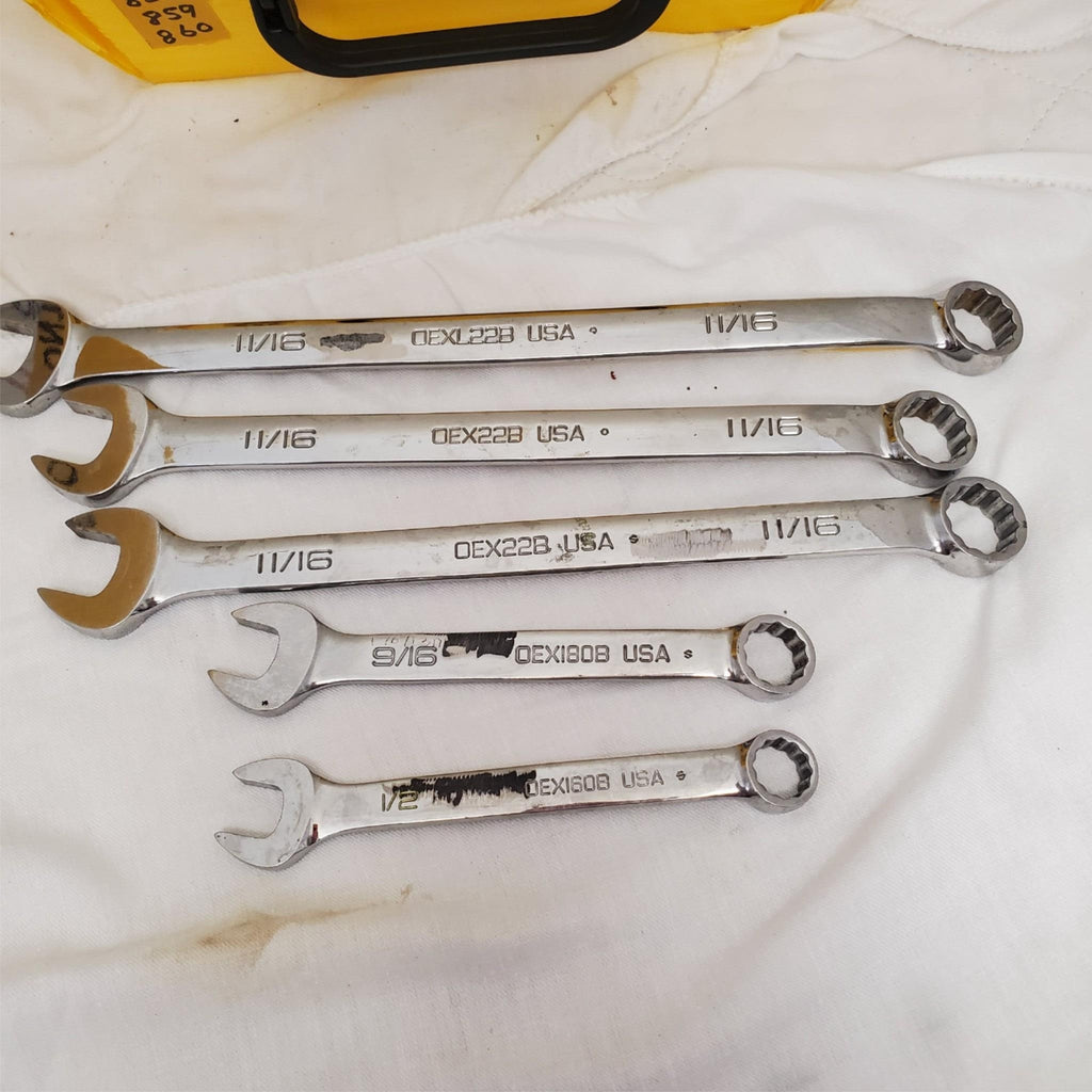 Lot of 5 Snap-On Combination Wrench Set LOT-856
