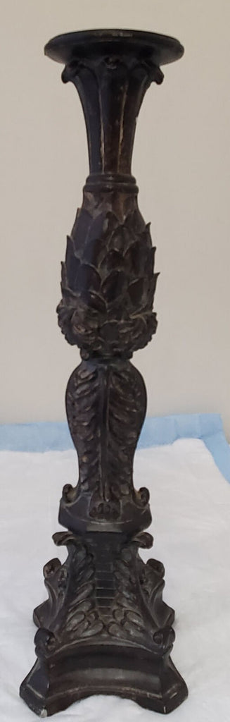 Antique French Candlestick - Black Patina