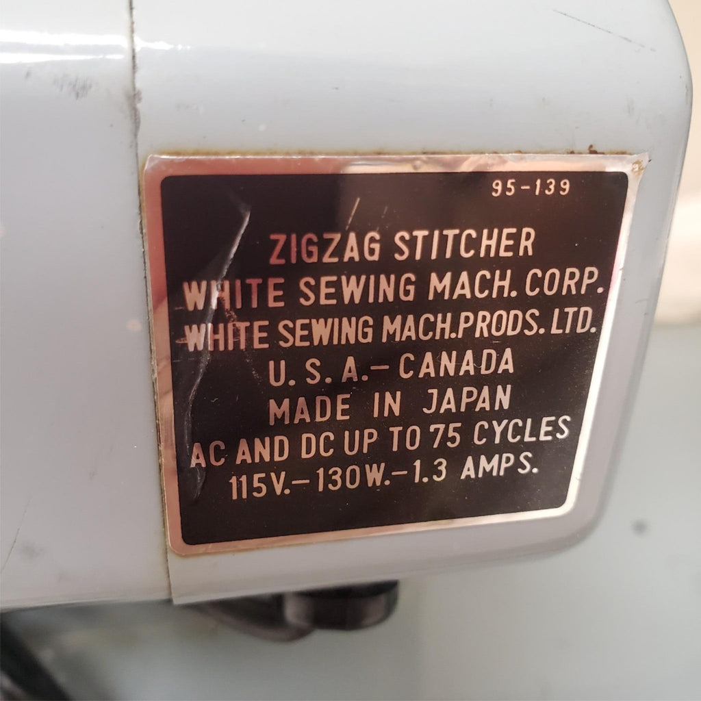 Vintage White Zig Zag Sewing Machine