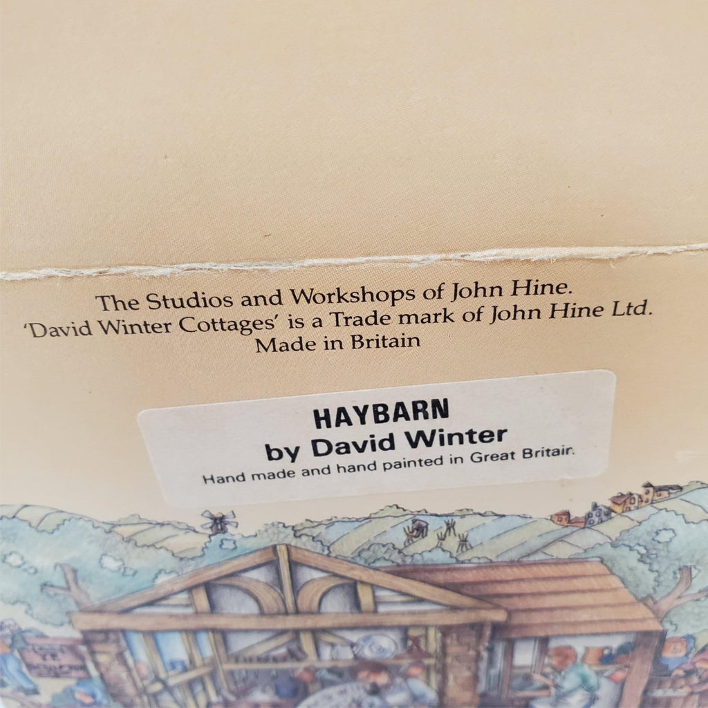 David Winter Cottages Lot of 2 Haybarn with Harvest Barn Harvest Festival Book
