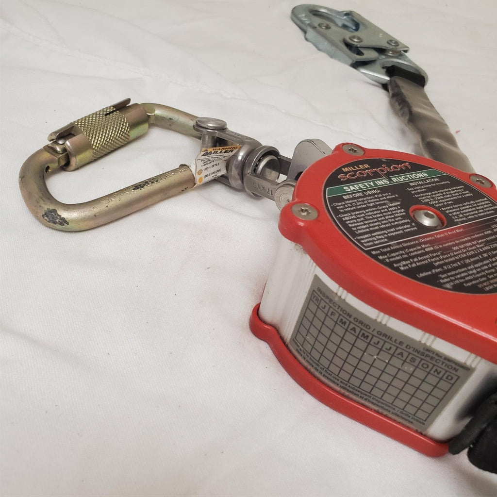 Miller Scorpion PFL-4-Z7 9FT With Steel Twist-Lock Carabiner & Swivel Shackle
