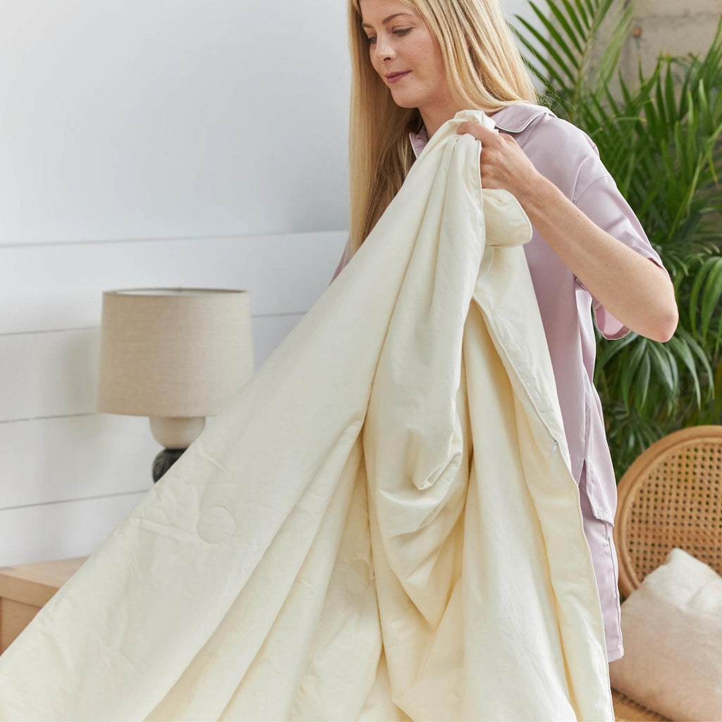 Avocado Silk Duvet Insert King - Cal King Size $499
