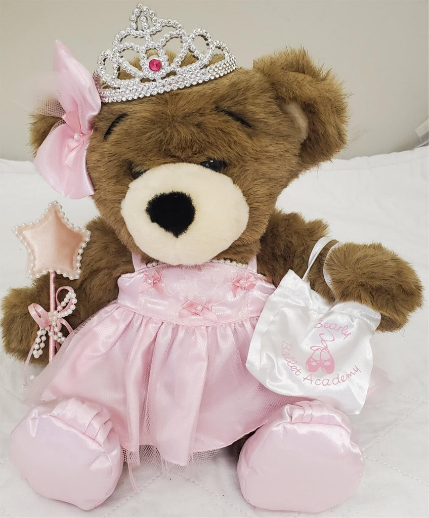 Build a Bear Workshops Brown Bear With Pink Ballerina Tutu Outfit