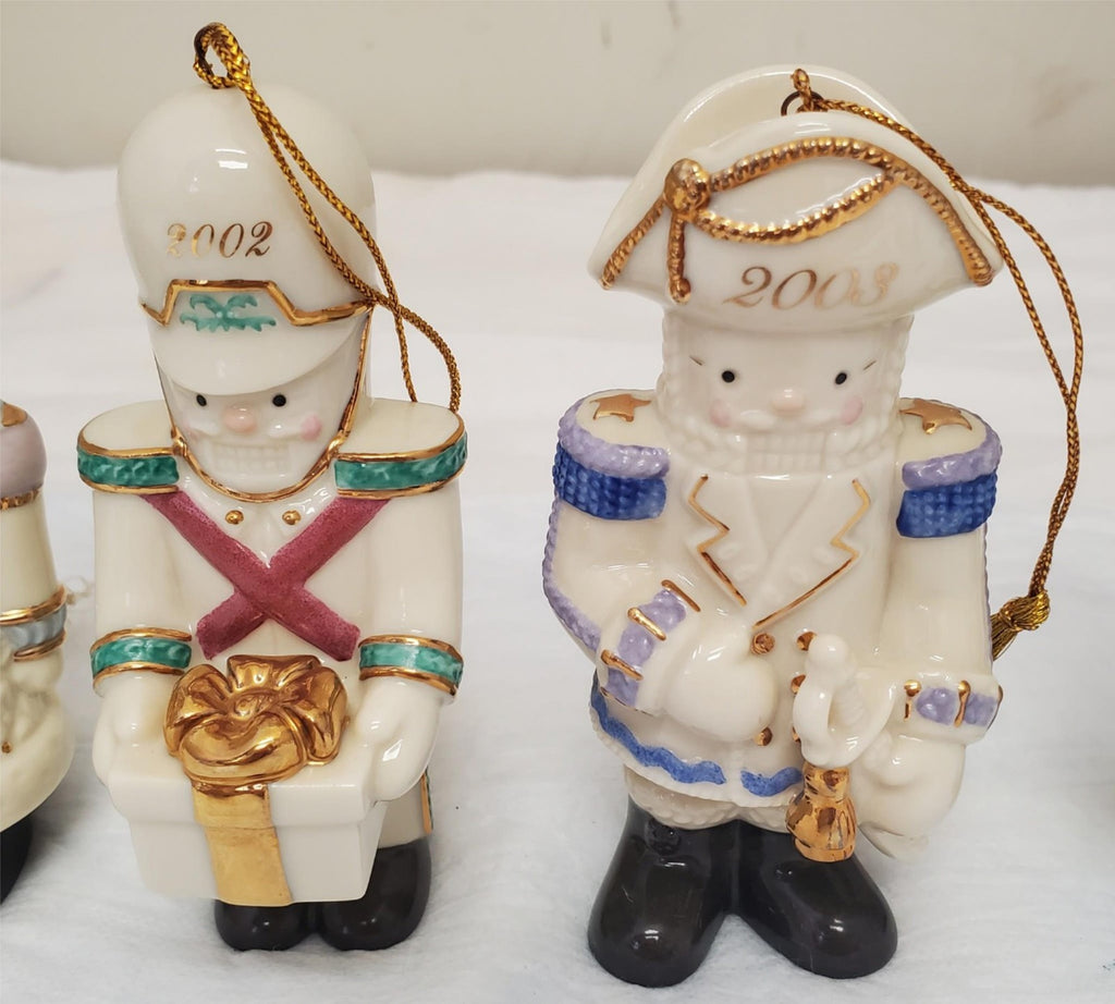 Lot of 5 Lenox Nutcracker Ornaments Set Holiday Figurines 2000–2004 Festive