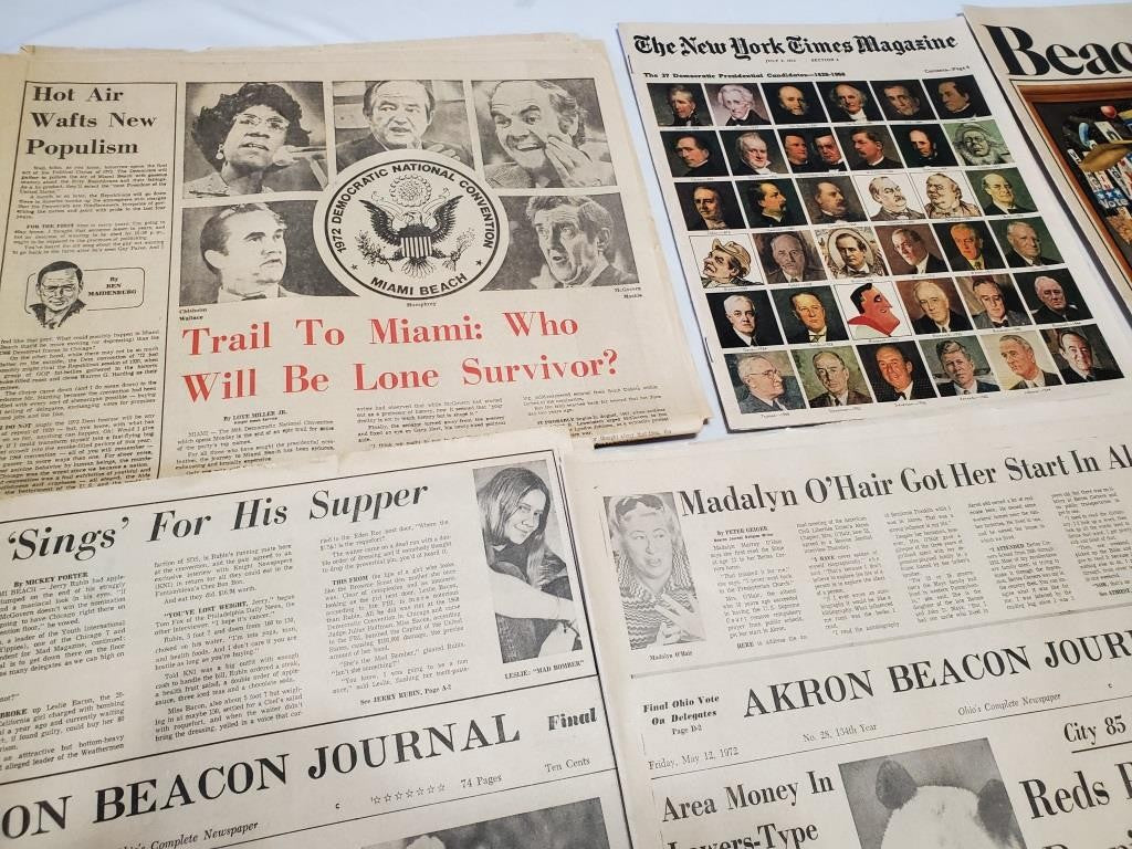 Akron Beacon Journal The Plain Dealer and New York Times Book Review Newspapers
