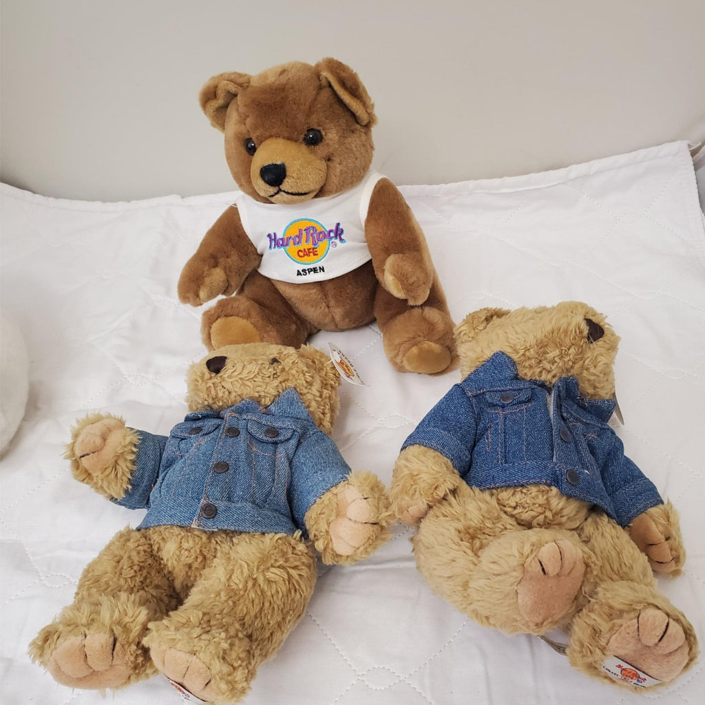 Set of 3 Hard Rock Cafe Barcelona 11" Plush Bear