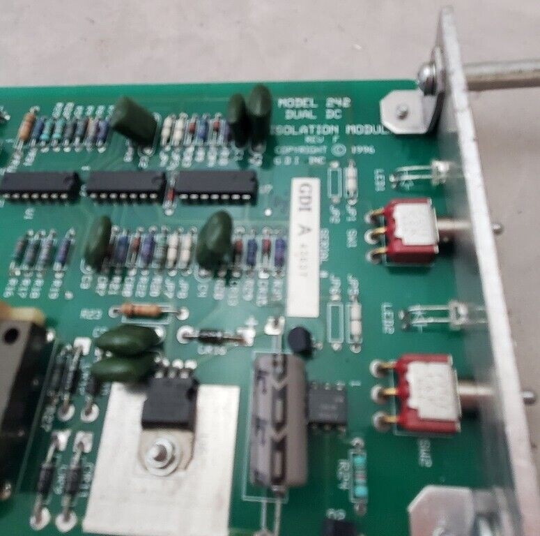 Circuit Board GDI DC Dual Isolator Model 242 REV F Dual Channel