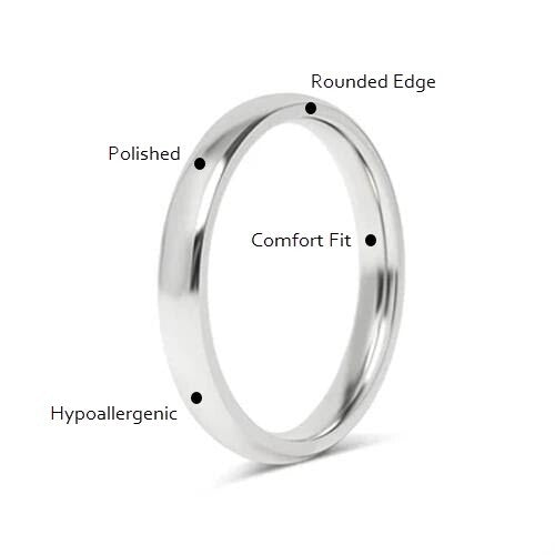 100 Polished Rounded Stainless Steel Blank Comfort Fit Rings Wholesale Lots