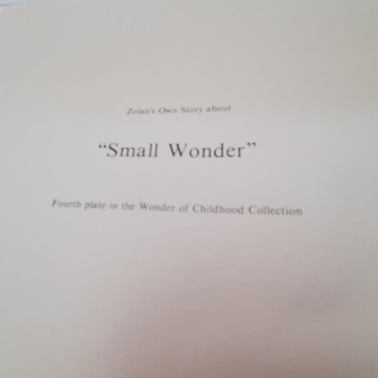 Pemberton & Oakes 1985 in Small Wonder Collector Plate by Donald Zolan