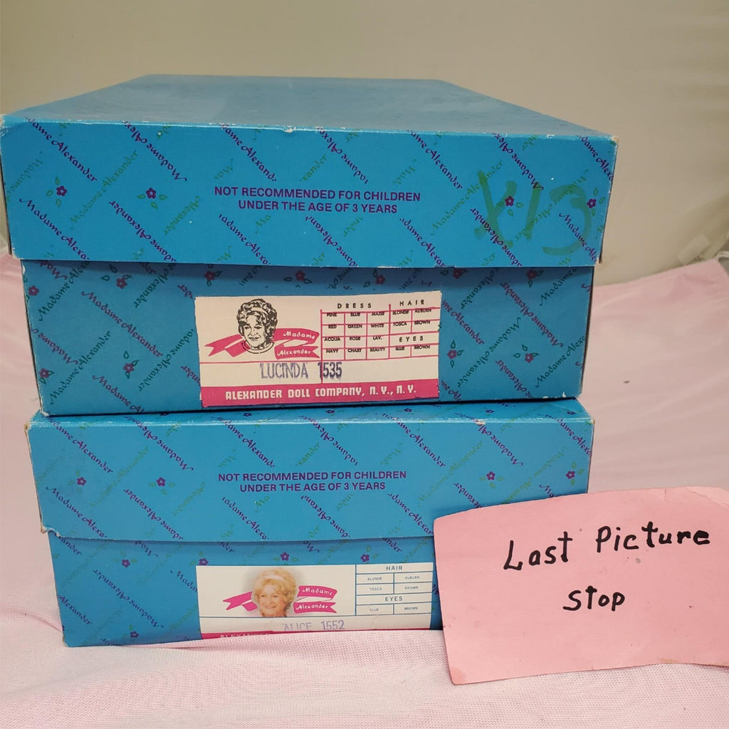 Madame Alexander #1535 Lucinda #1552 Alice Dolls Set with Box