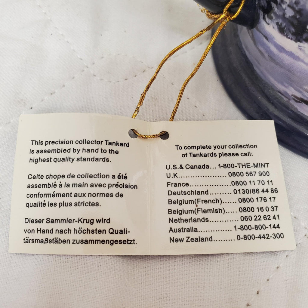 The Franklin Mint Wolf Center Call of The North Tankard Collector Stein