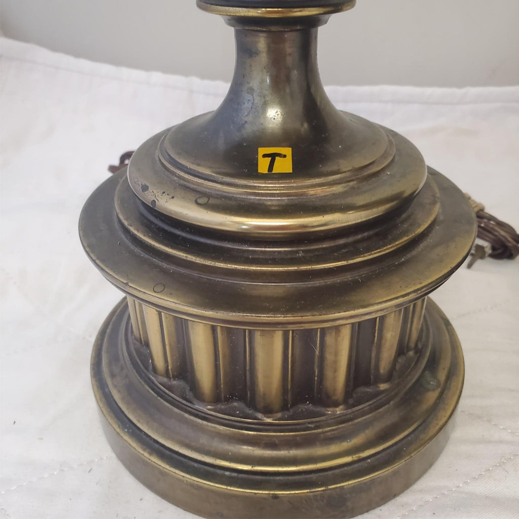 Lot of 2 Vintage Brass Urn Trophy Portable Table Lamp T