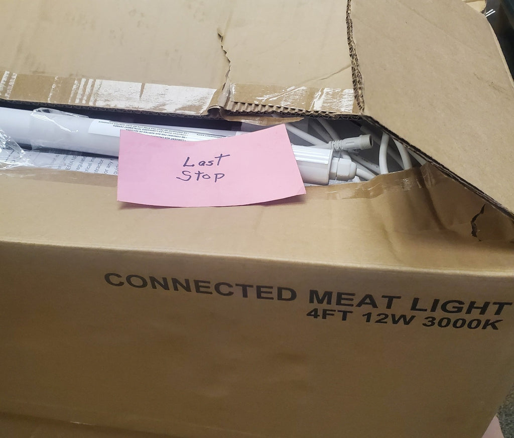 Lot of 30 Connected Meat Light 4FT LED Tube Light 12W 3000K