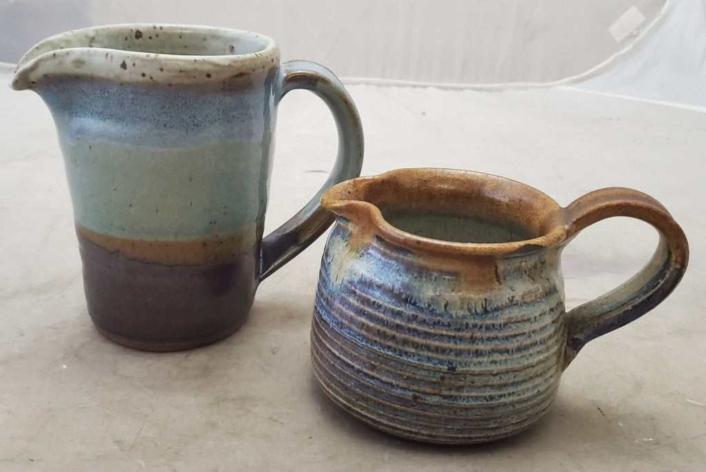 Vintage Handmade Ceramic Decorative Serveware Creamer and Pitcher