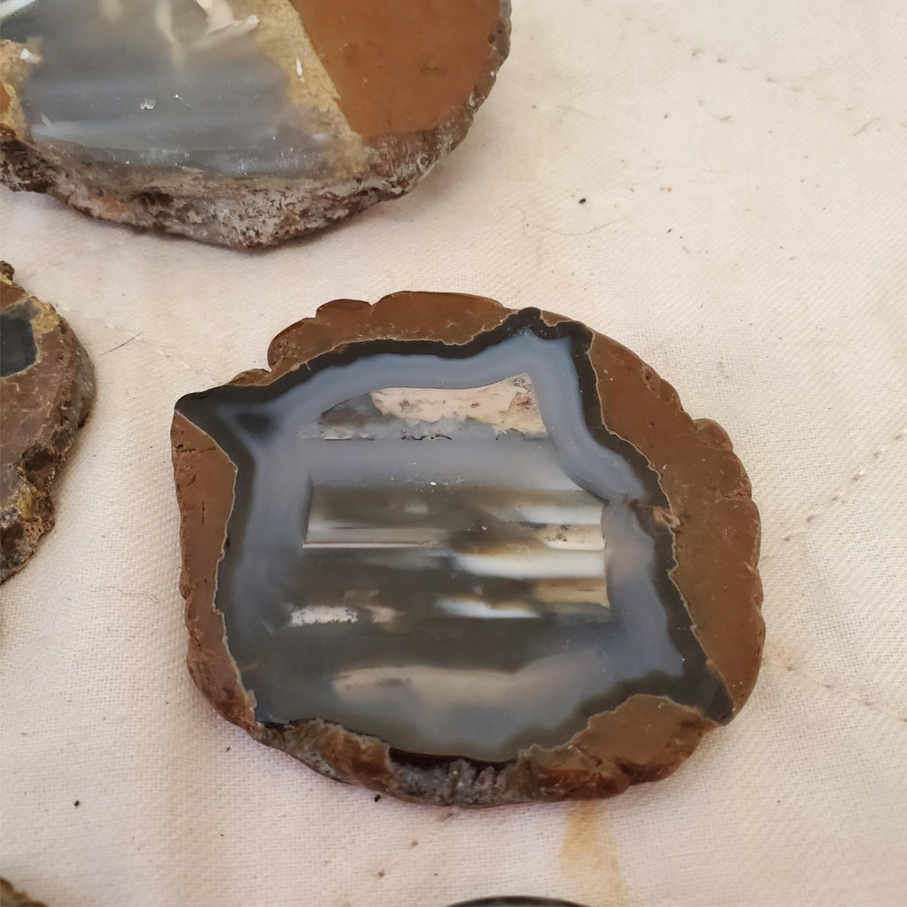 Collection of Natural Beautiful Agate Geode Druzy Slices
