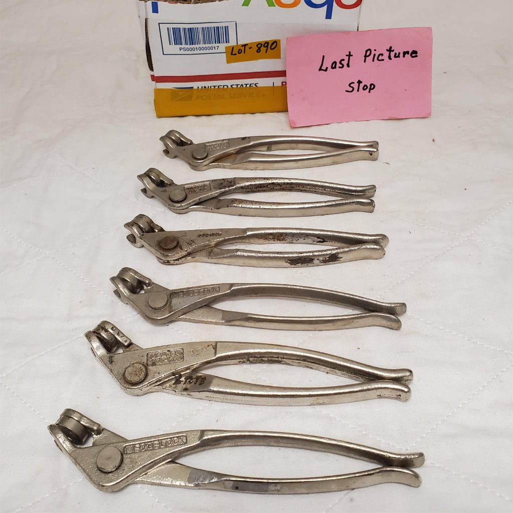 Lot of 6 Wedgelock Cleco Pliers Set Aviation Tool LOT-890
