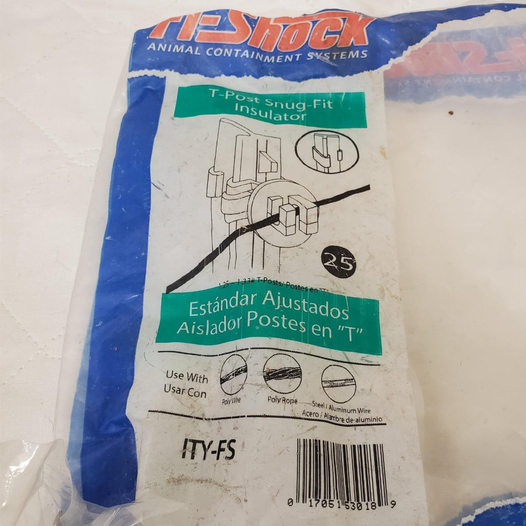 Fi-Shock Standard Snug-Fitting T-Post Insulator & Wood Post Knob Insulator