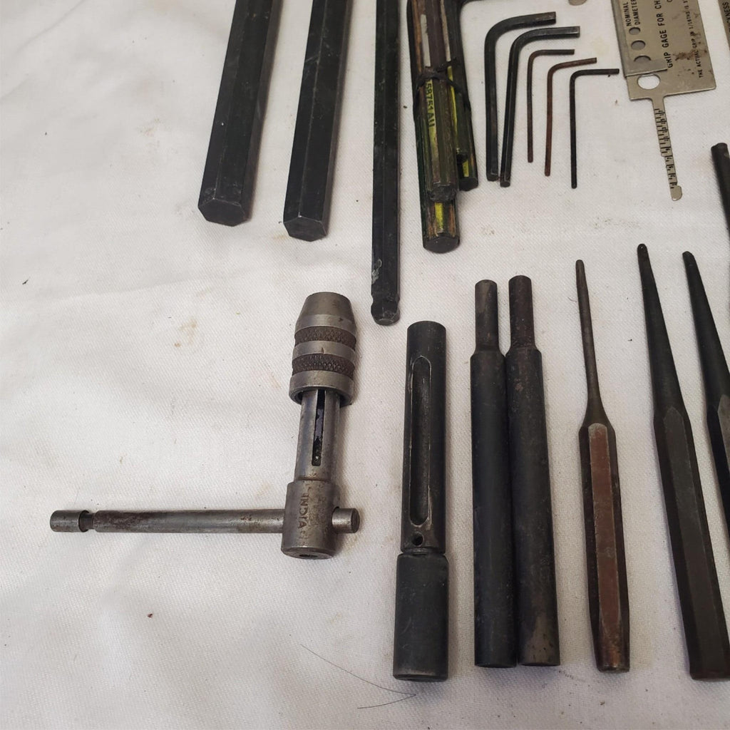 Lot of 34 Mixed Aircraft & Machinist Hex Keys, Punches, Gauges Tools LOT-272