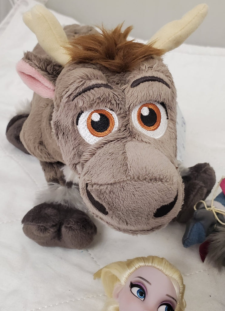 Disney Frozen Sven Anna Prince Hans Plush Reindeer Stuffed Animal & Olaf Figures