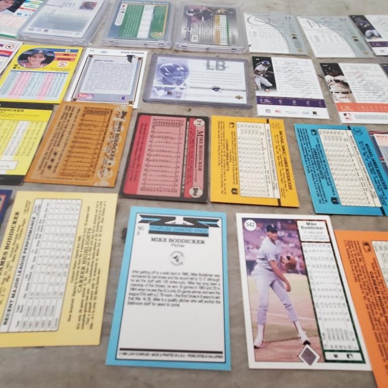 Lot Vintage Orioles Fleer Mike Boddicker Baseball Cards