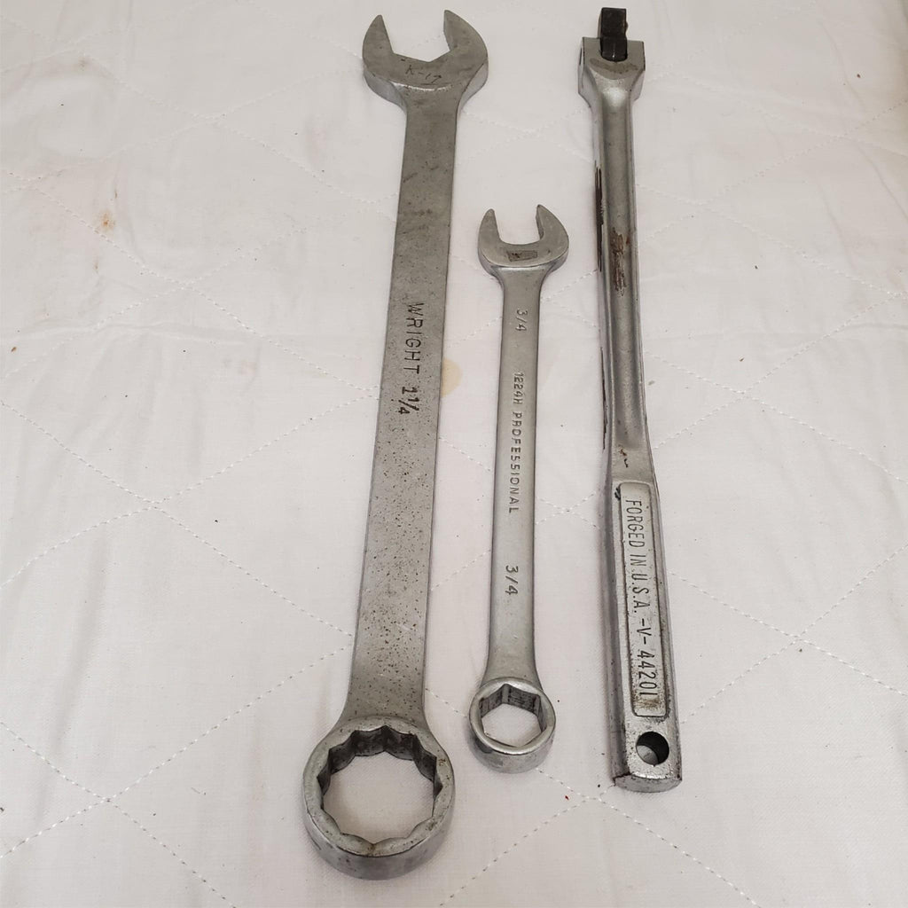 Lot of 3 Assorted Combination Wrench & Drive Flex Head Breaker Bar LOT-606