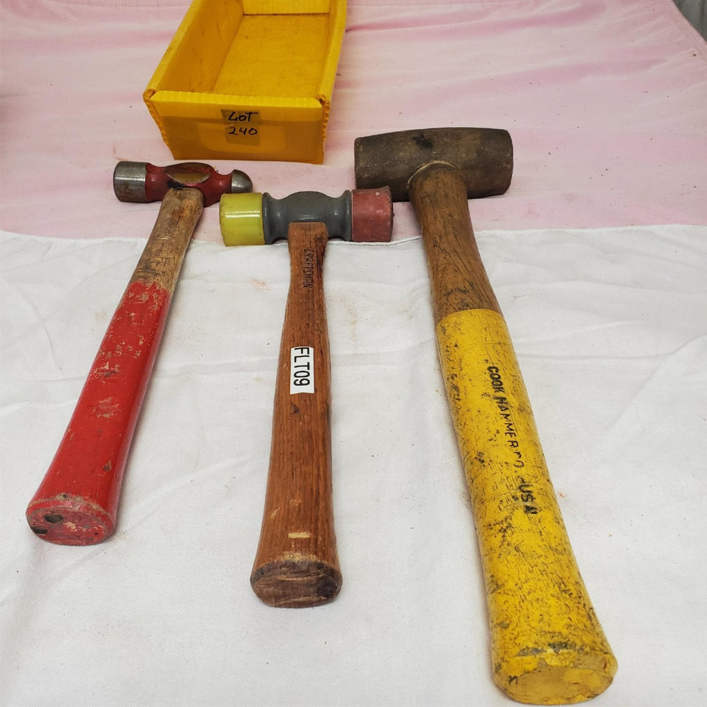 Lot of 3 Ball Peen Soft Face & Dead Blow Hammers LOT-240