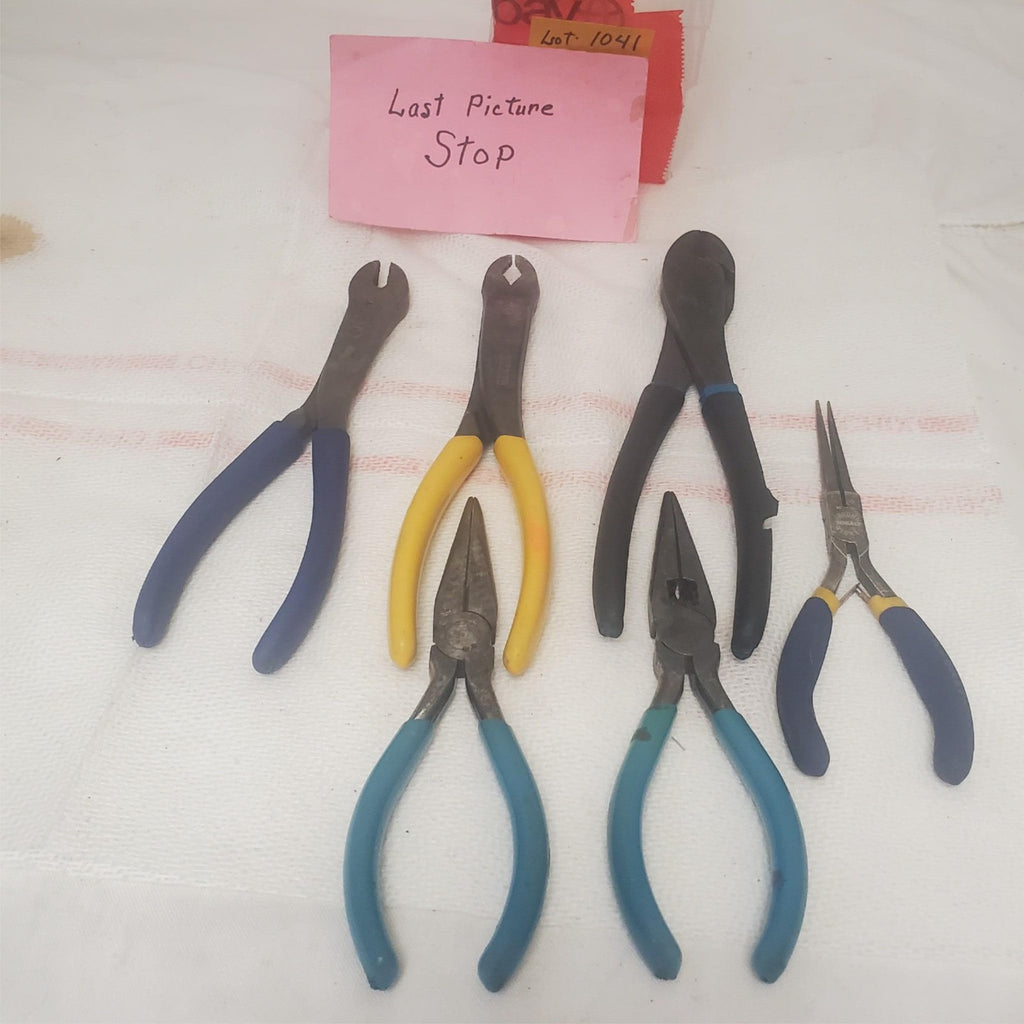 Lot of 6  Assorted  HI-Lok Collar Removal Plier & long Nose Pliers LOT-1041
