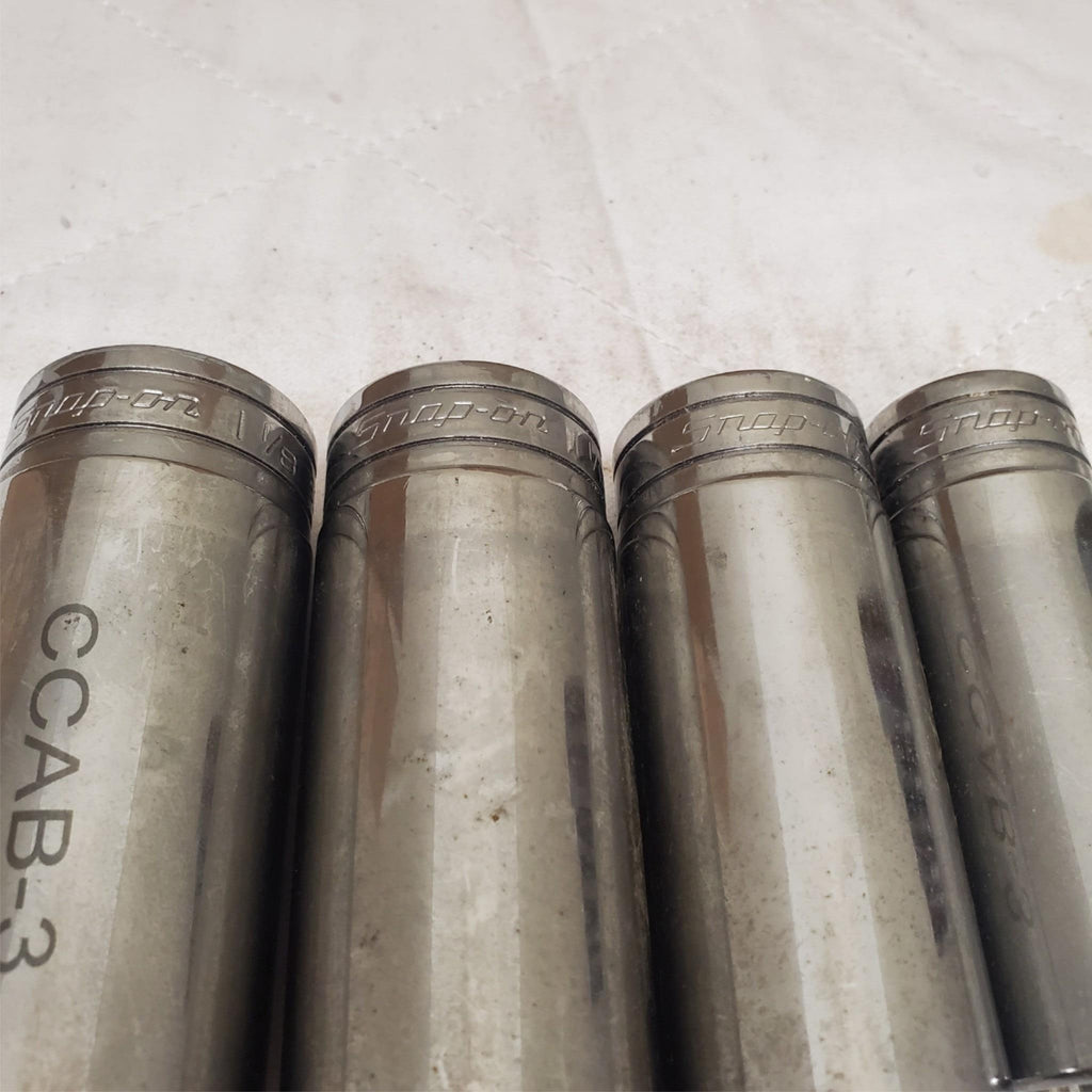 Lot of 8 Snap-on Deep  Chrome Socket Set CCAB3 LOT-AB-17