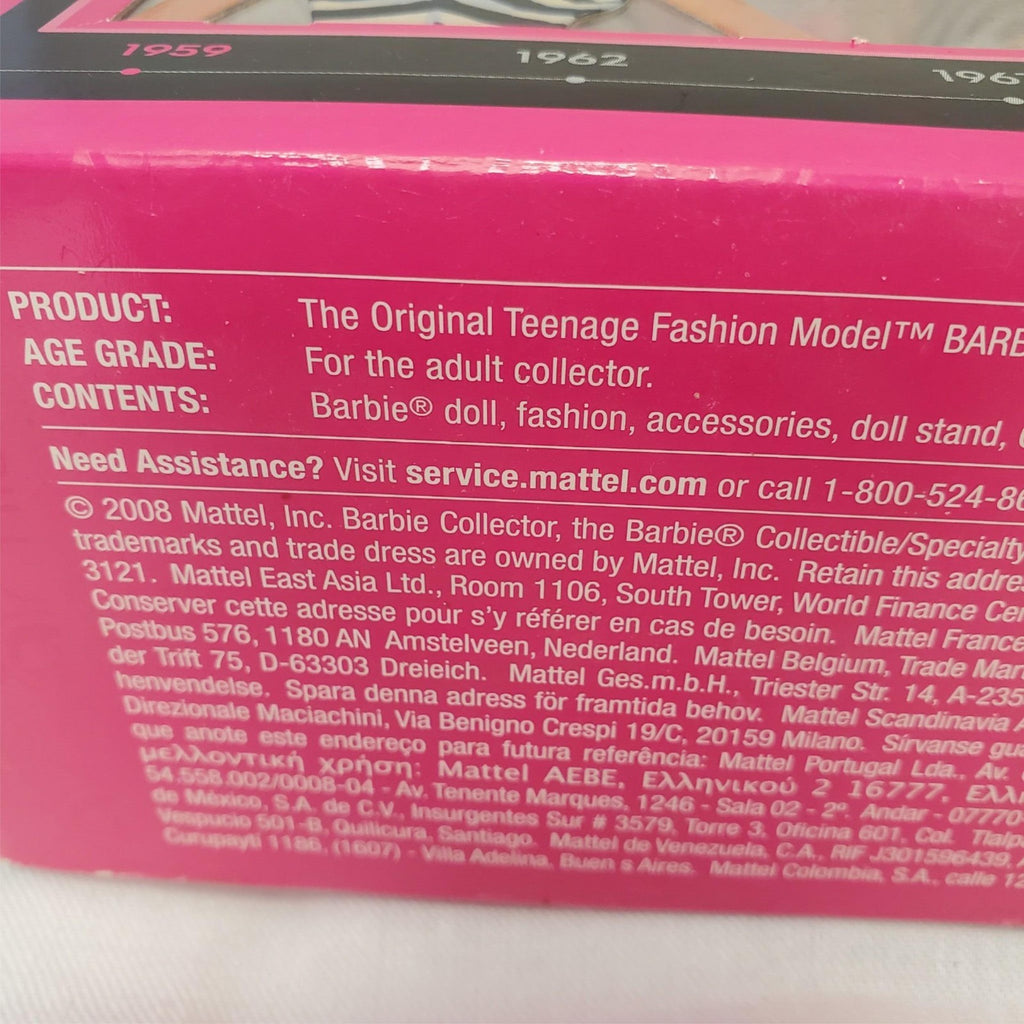 Barbie 1959 - The Original Teenage Fashion Model - 50th Anniversary