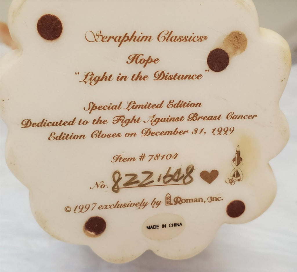 Seraphim Classics Angel HOPE Light in the Distance #78104 12.5" w/ COA Roman