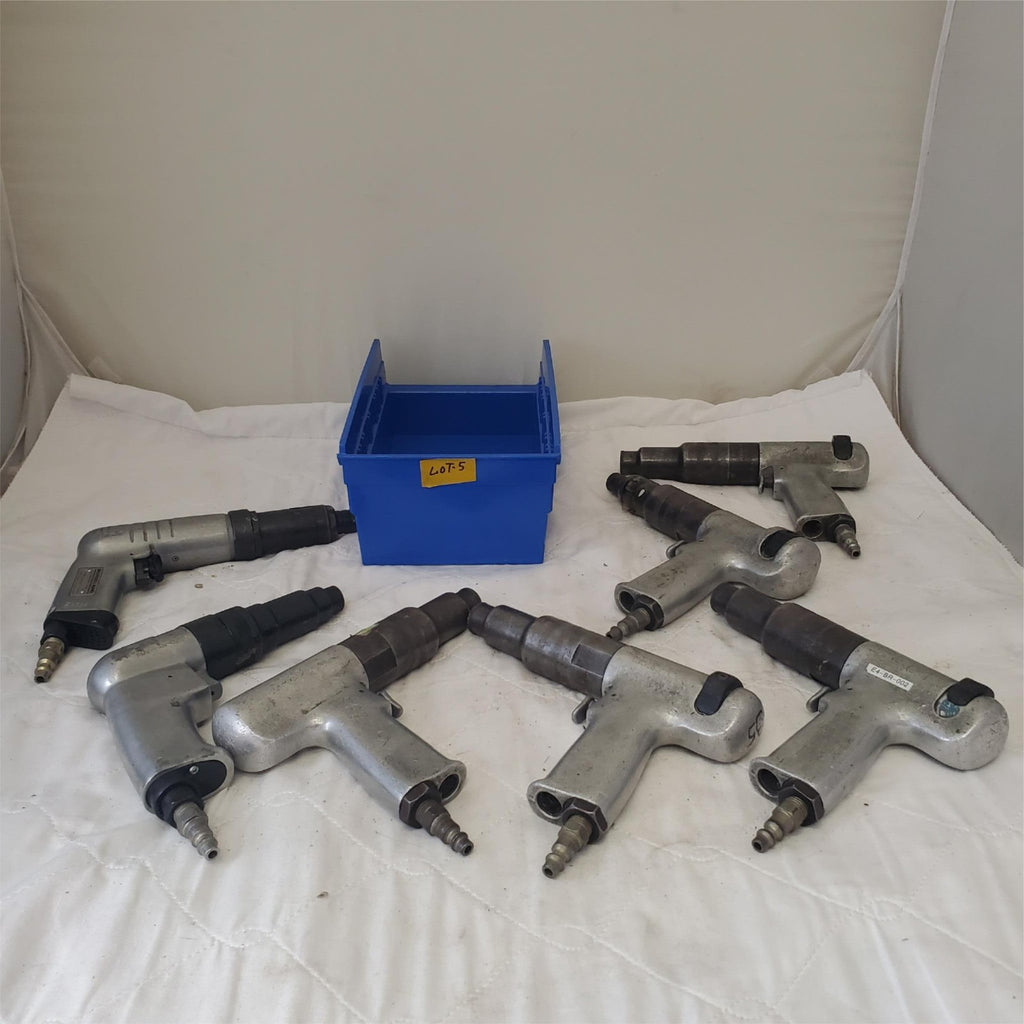 Cleco Pneumatic Pistol Grip 1/4" Air Tool Screwdriver/Nutrunner Air Tools Lot-5
