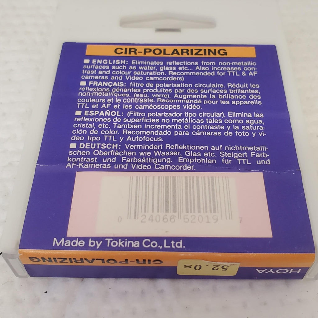 HOYA PL-CIR Polarizer Filter 52mm