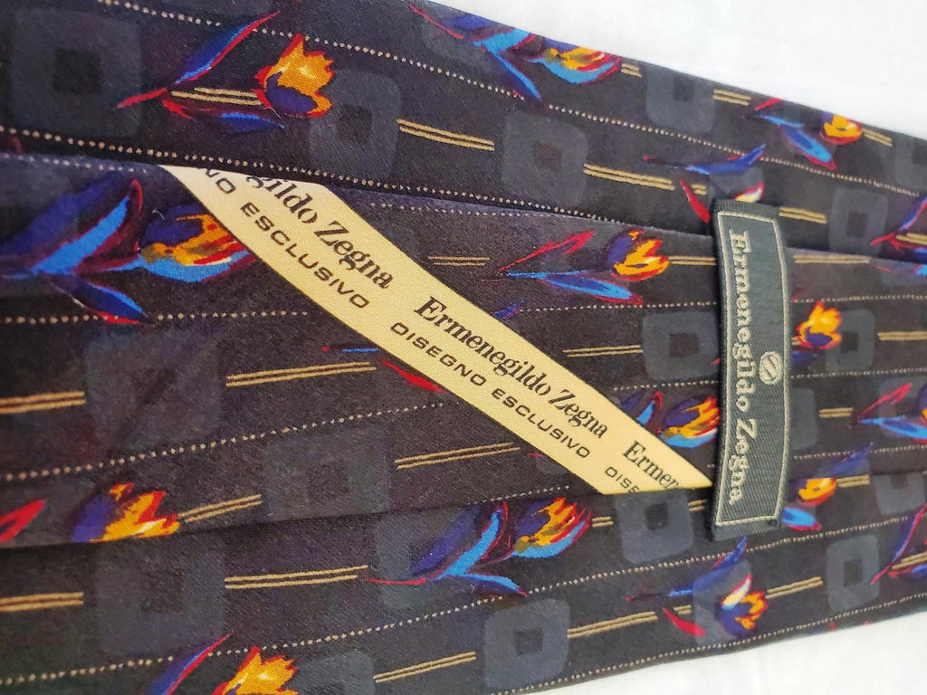 Vintage Ermenegildo Zegna 100% Silk Men's Tie Dry Clean Only