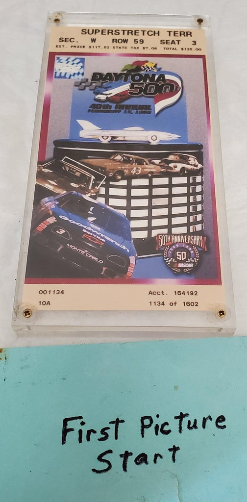 Nascar February 15, 1998 Daytona 500 Ticket