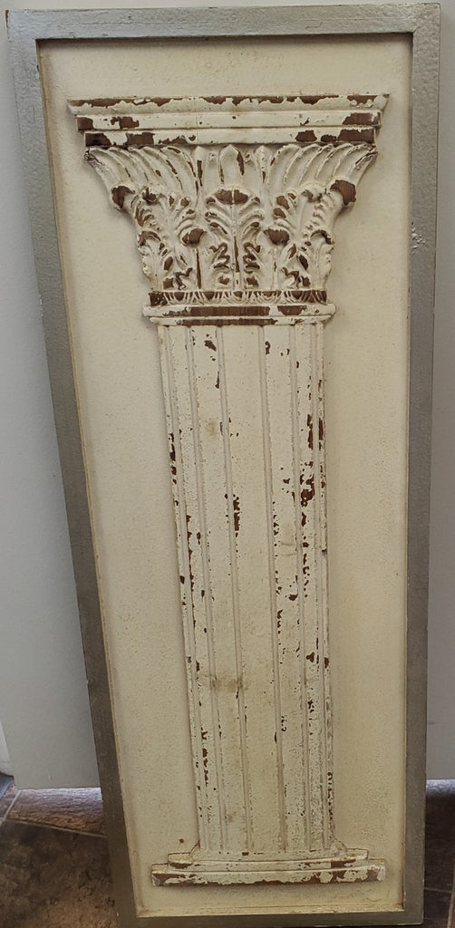 Old World Greek Roman Columns Wood Embossed Wall Art Panels Sculpture