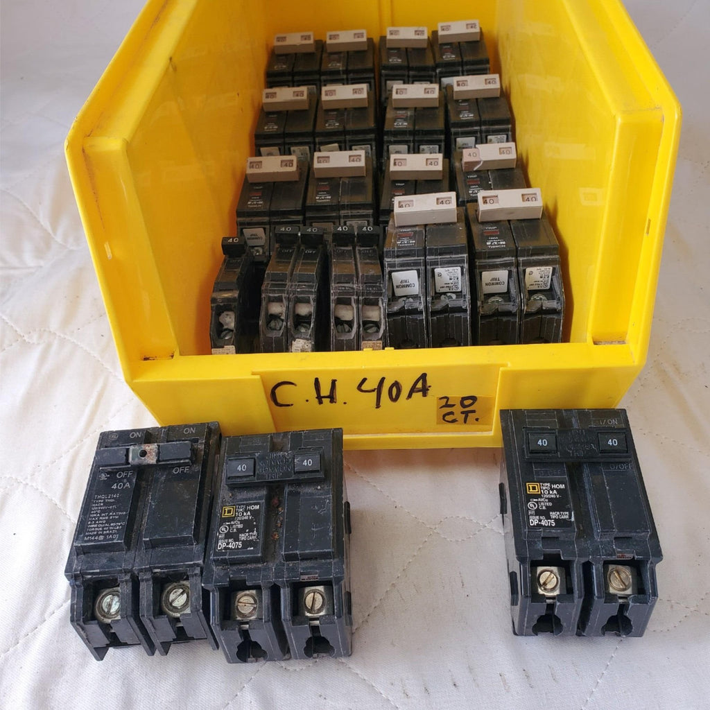 Lot of Circuit Breaker Cutler-Hammer CH240 CHF240 40 Amp 2 Pole 120/240V