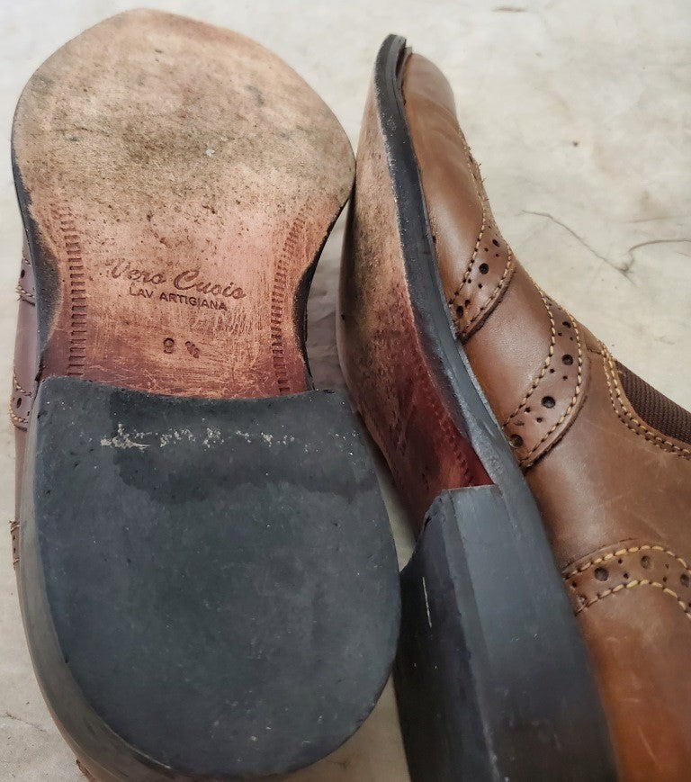 Genuine Giorgio Brutini Brown Leather Dress Shoes Size 9.5M 248404