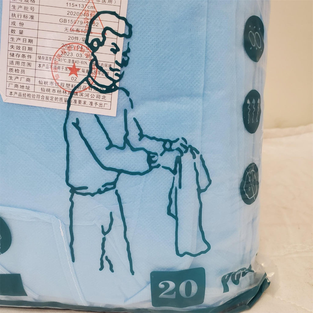 Blue Disposable Medical Isolation Gowns